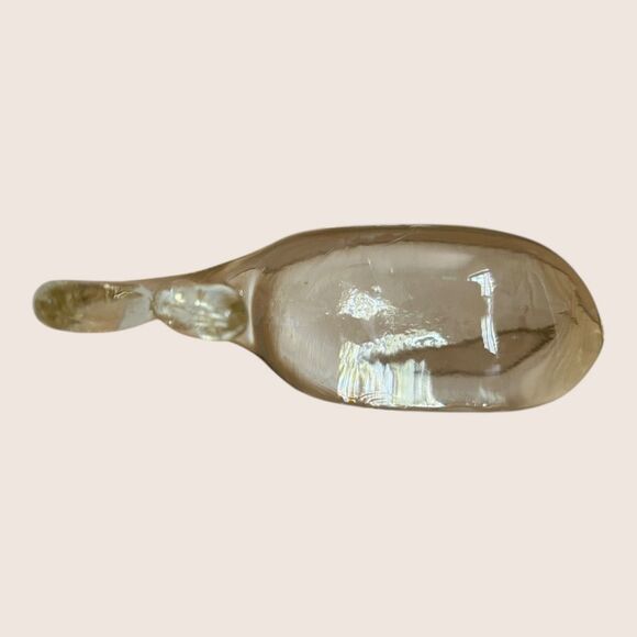 🐳 VTG SMALL GLASS WHALE FIGURINE NO CHIPS NO CRACKS 5" x 2" - Picture 5 of 6